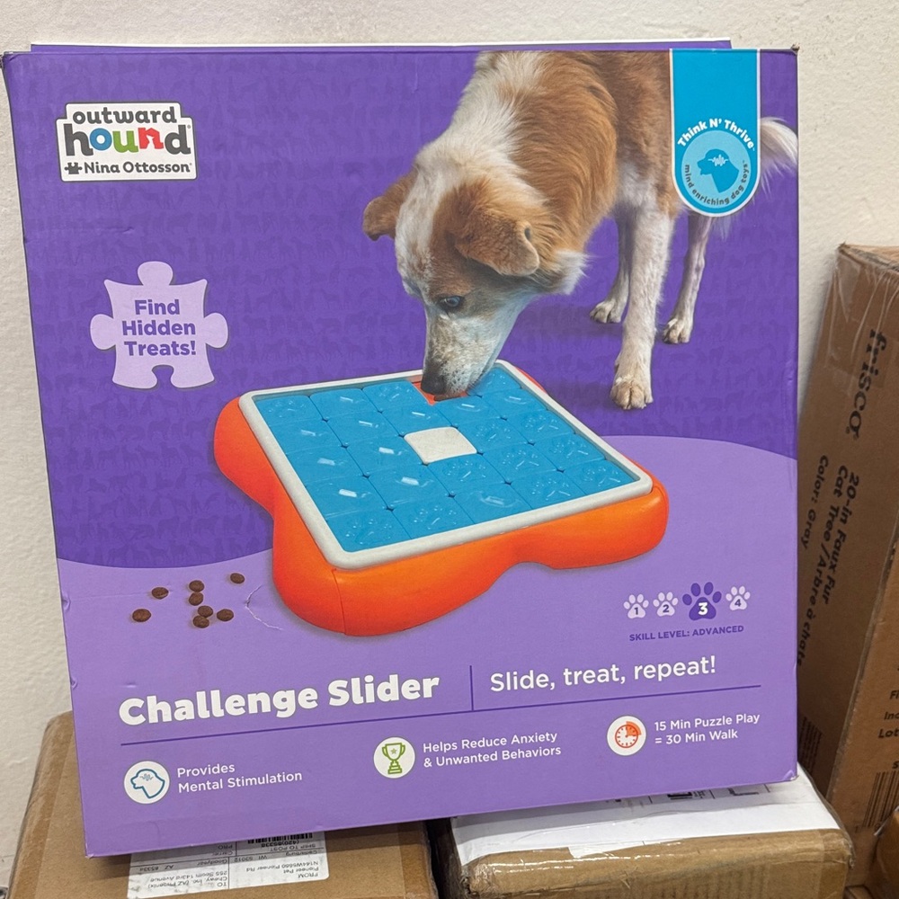 Outward Hound Puzzle Toy in Blue and Orange